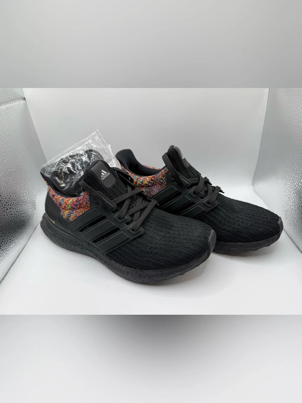 Adidas Ultraboost MiAdidas Black/Multicolor - size 6 (No Box)
